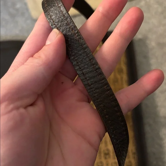 🐿️ Vintage 1980s Gucci GG Monogram Canvas Clutch Shoulder Bag Brown Leather Trim - Picture 10 of 15